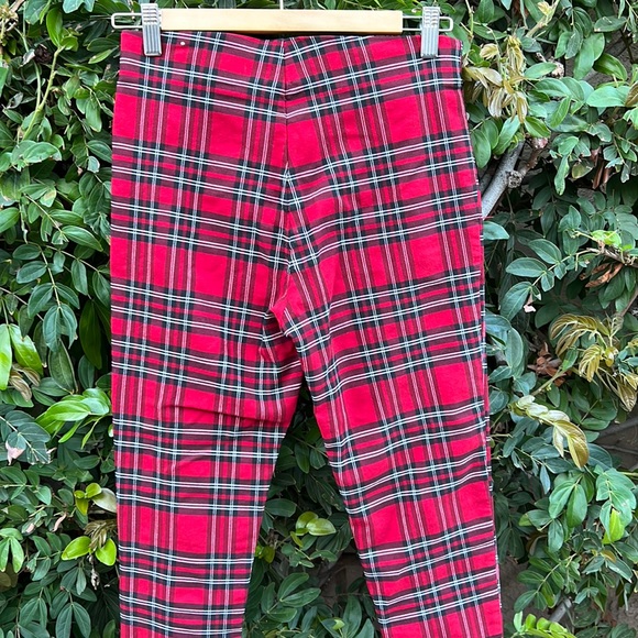 Zara Red Black and white plaid pants - Picture 6 of 10